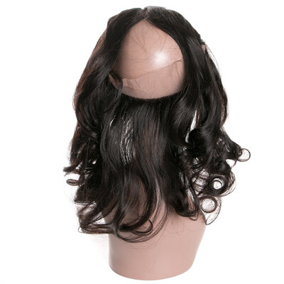 

360 Lace Frontal Closure Brazilian Loose Wave Virgin Human Hair Closures Wavy Curly Pre Plucked With Baby Hair Adjustable Strap