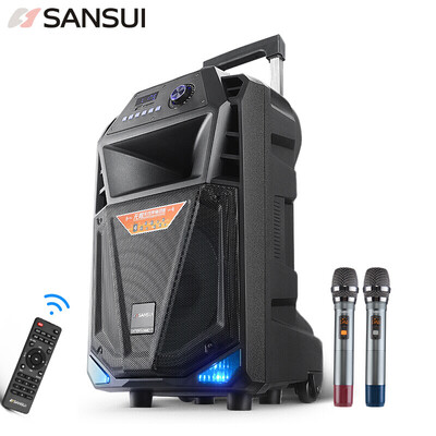 

Landscape SANSUI SS3-12 Square Dance Sound High Power Outdoor Trolley Speaker with Lantern Elimination Original Sound Portable K song Wireless Microphone