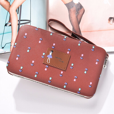 

Large capacity ladies wallets fashion small fresh buckle Long Wallet Handbag