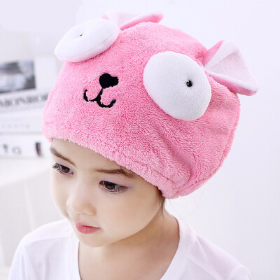 

Cntomlv Cute Bath Towel Hair Dry Hat Shower Cap Strong Absorbing Ultra -Soft Children s Special Dry Hair Cap Towel