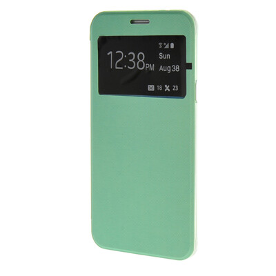 

MOONCASE Samsung Galaxy A8 чехол для View Slim Leather Flip Pouch Clear Back Cover Green