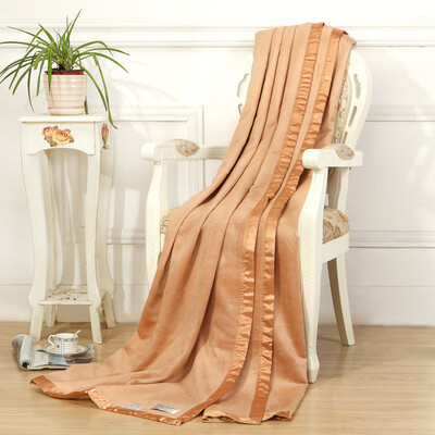 

Jingdong Supermarket Royal cotton bed bamboo fiber blanket towel blanket blanket spring summer air conditioning blanket single double yellow 150 200cm single bed