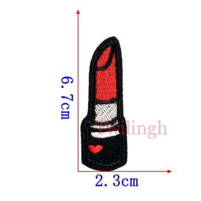 

1 pcslot Brand Embroidered Patches Heart Crown Lipstick Sequin Patches Iron On Fabric Badge Sew On Clothes Applique DIY Sticker