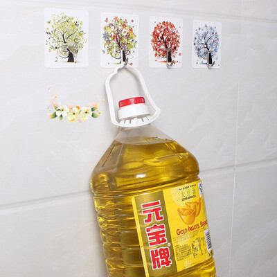 

Bingyou creative free punching door bathroom hook strong adhesive viscose wall hanging suction cup wall bearing bathroom hook 10 patterns random