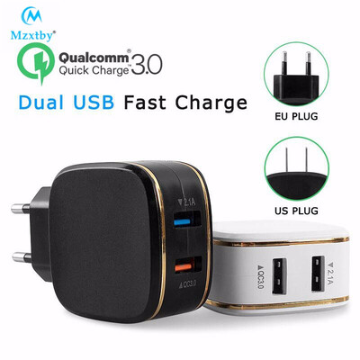 

Mzxtby For Quick Charge 3A EU US QC 30 USB Turbo Wall Fast Travel Charger for SAMSUNG HUAWEI P9 Zenfone 3 HTC 10 LG G5 For iPhone