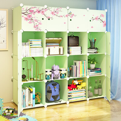 

Kiss Fuju large capacity storage cabinet non-drawer plastic bookcase non-wooden childrens toy storage box combination slit storage cabinet