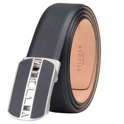 

VIAULA (VISTULA) Men's belts first layer of cattle-type leather automatic buckle belt men's business fashion automatic buckle belt 140055-310 black