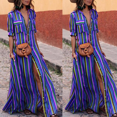 

Women Boho Floral Maxi Long Dress Summer Evening Party Beach Sundress Plus Sizes
