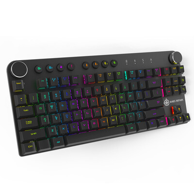 

Magician MAGIC-REFINER MK11 Bluetooth dual-mode wireless gaming mechanical keyboard Apple mobile phone iPad notebook RGB mechanical keyboard black classic