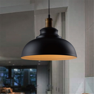 

Baycheer HL371891 Modern Ceiling Light Industrial Design Retro Dome Pendant Lamp in Black