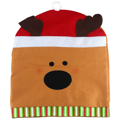 

Cute Reindeer DINING CHAIR COVERS CHRISTMAS PARTY COVER DINNER TABLE DECORATIONS