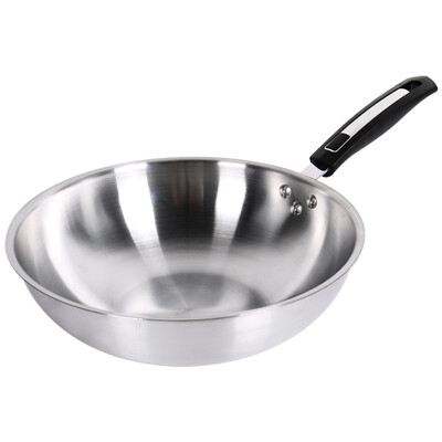 

Baijie stainless steel wok no coated non-stick pan cooking pot induction cooker pot CG3204-G 32 cm