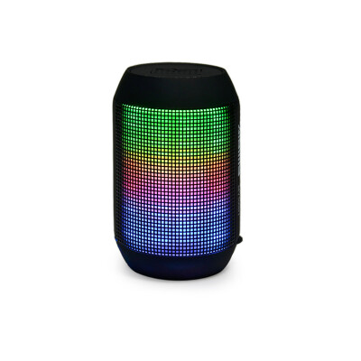 

Mini Portable Bluetooth Wireless Speaker w/ Colorful LED Light Subwoofer HIFI Speaker Support USB TF Card - Black