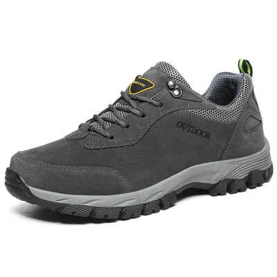 

Men Running Shoes Waterproof Outdoor Winter Sport Sneakers Lace Up Comforable Suede Leather Shoes