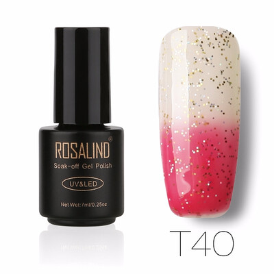 

ROSALIND Gel 1S 7ml Titanium Nail Gel Polish Soak Off UV LED Glitter Nail Polish Semi Vernis Permanent New Arrival gel lacquer