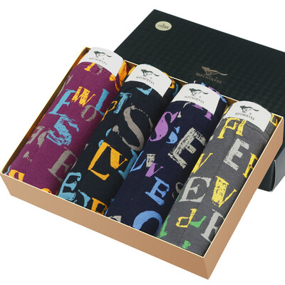 

Seven wolves men &39s underwear pure cotton flat pants sexy printing men&39 s four - leggings 4 boxed