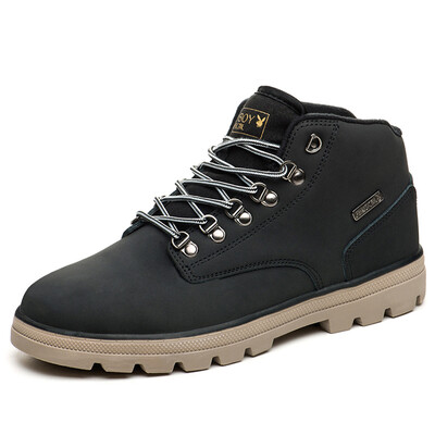 

PLAYBOY brand Winter fashion snow working boots Warm&high-topLeisure cottonWith velvetMens shoes