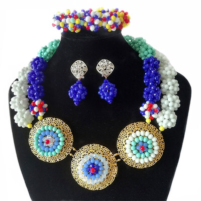 

New Hand Woven Red Crystal Beads Ball Jewelry Set For Women Wedding Jewelry Sets African Bridal Coral Jewelry Free Shipping