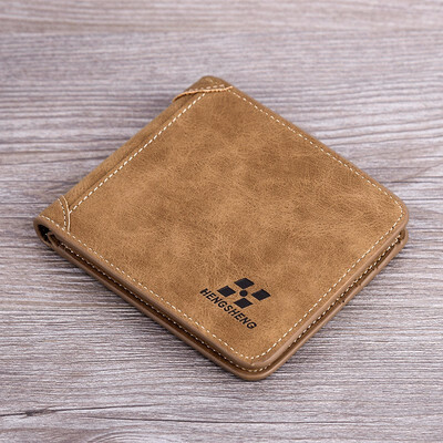 

Mens wallet short frosted skin vintage seventy percent off vertical wallet young European&American Wind pack