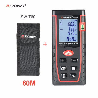 

Romacci 100m Mini Handheld LCD Digital Laser Distance Meter Range Finder Distance Area Volume Measurement 30 Groups Data Storage