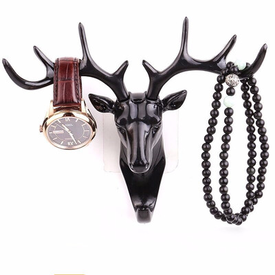 

1pcs Paste Wall Hooks ABS Antlers Hooks Bathroom Kitchen Load-bearing Hooks Household Decorations Antlers gancho de parede