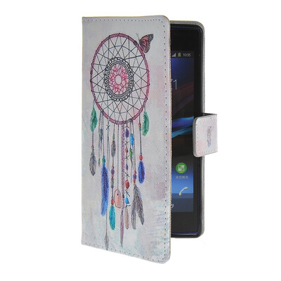 

MOONCASE Pattern Style Leather Side Flip Wallet Card Slot Pouch Stand Shell Back Case Cover For Sony Xperia Z1 L39h