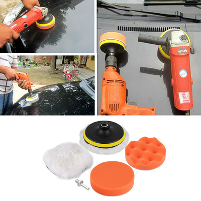 

6pcs 5 inch Polishing Sponge Buffer Pad M10 Drill Adapter Kit For Car Auto