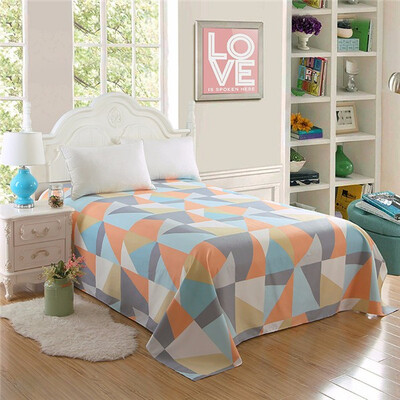 

Luxury Bed Sheet Geometrical Flat Sheet Flower Bedsheet Plaid Bedspread Bed Sheet Only King Size for Wedding Home Decoration