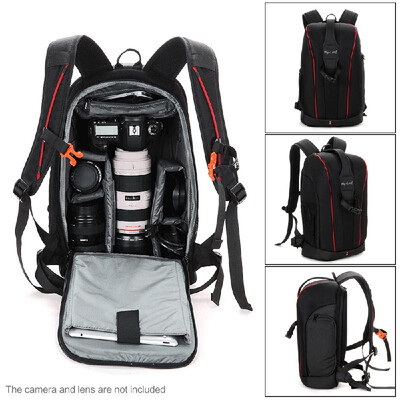 

Romacci Camera Lens Black Photography Padded Shockproof Water resistant Backpack Bag Case for Nikon Canon Sony DSLR Camera Accesso