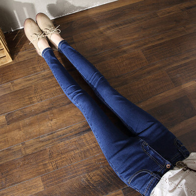 

2018 Spring Summer New Pants High Waist Stretch Leggings Ladies Casual Ankle-length Jeans Women Slim Fit