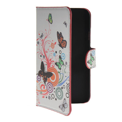 

MOONCASE Butterfly style Leather Side Flip Wallet Card Slot Stand Pouch чехол для WIKO Barry