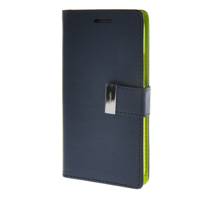 

MOONCASE Case for HTC One M8 Flip Leather Wallet Card Slot Bracket Back Cover Blue