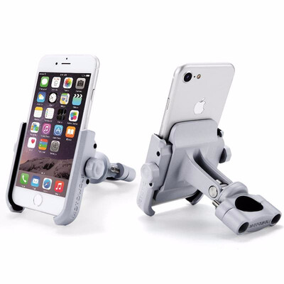 

Aluminum Alloy Motorcycle Phone Holder With Stand Support for iPhone Universal Rearview Mirror Bike Holder Soporte Celular Moto