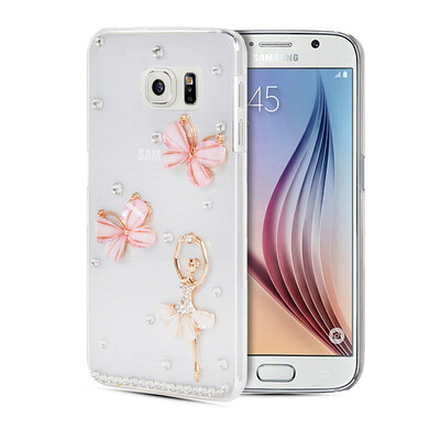 

MOONCASE Роскошный Кристалл Bling горный хрусталь жесткого пластика задняя Резина Оболочка чехол для Samsung Galaxy S6 G9200