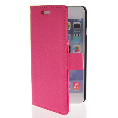 

MOONCASE Slim Leather Side Flip Wallet Card Slot Pouch Stand Back чехол для Apple iPhone 6 ( 4.7 inch ) Hot pink