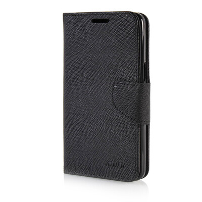 

MOONCASE Cross pattern Leather Side Flip Stand Shell Back ЧЕХОЛ ДЛЯ Samsung Galaxy Grand Prime G5308W Black