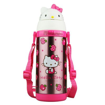 

Hello Kitty Hellokitty Insulation Cup Child Vacuum Suction Hood Male Female Student Stainless Steel Portable Water Cup 380ML Transparent Powder