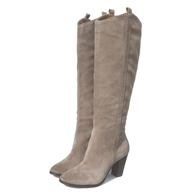 

Suede boots women high heel for autumn knee high boots ladies shoes woman