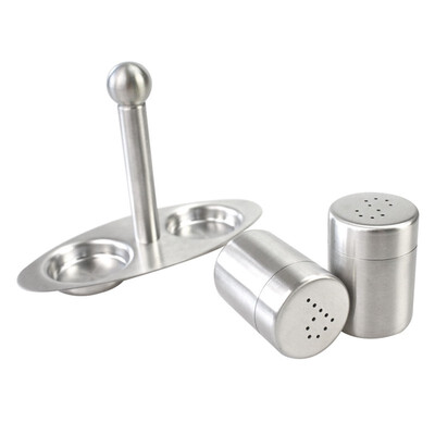 

UpperX High Quality 304 Stainless Steel Salt Pepper Food Shaker Set