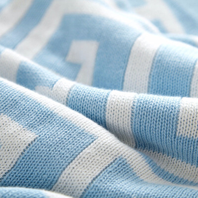 

New Cotton Knitted Back Blanket Adult Air Conditioning Blanket Fashion Double Faced Knitted Fabric