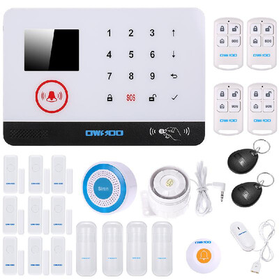 

Romacci OWSOO 433MHz Wireless WIFI Alarm Security System Water Door Sensor LCD Display Wired Siren Kit Phone App Remote Control