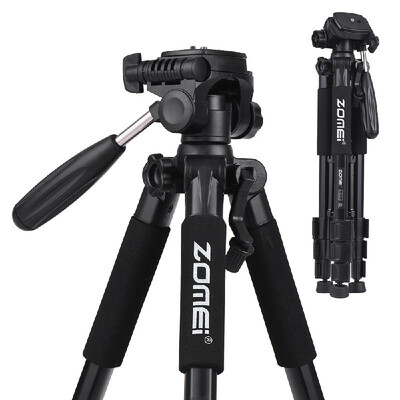 

ZOMEI Q111 142cm 56" Lightweight Portable Aluminum Alloy Camera Travel Tripod with Quick Release Plate Carry Bag for Canon Nikon