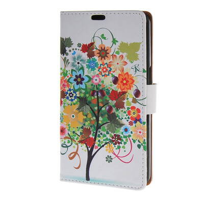

MOONCASE Case for Alcatel One Touch Flash OT-6042D Leather Flip Wallet Style and Kickstand Case Cover [Cute Pattern] a07