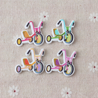 

MyMei 20PCs Wooden Buttons Cartoon Shaped Mix Color 2-hole Sewing Scrapbook DIY
