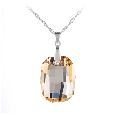 

Aiyaya America&Europen Style Yellow Crrystal 10kt Gold Plated Pendant Necklaces