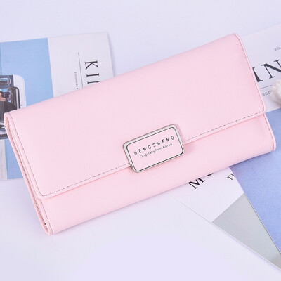 

Ladies long simple multi function wallet multifunctional handbag buckle wallet candy purse wallet