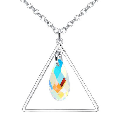 

Teardrop Pendant Necklace Original Crystal from Austrian Elements For Women Fashion Triangle Accessories Best Gifts Joyas 25400