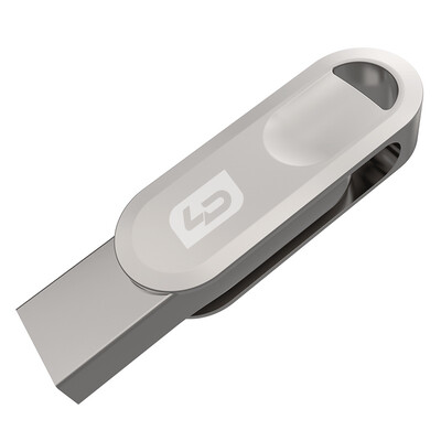 

LD UD011 64G USB30 high speed U disk 360 degree rotation all metal car USB flash drive silver