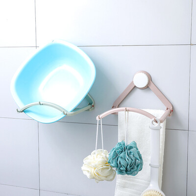 

Jiebi Shi bathroom washbasin bathroom storage wall hanging tub shelf bathroom free punch hook rack