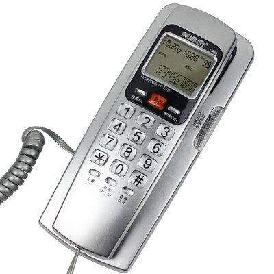 

Misi MSQ 1005 rope can be a single key redial telephone anti-lightning anti-interference desktop wall dual-use telephone silver